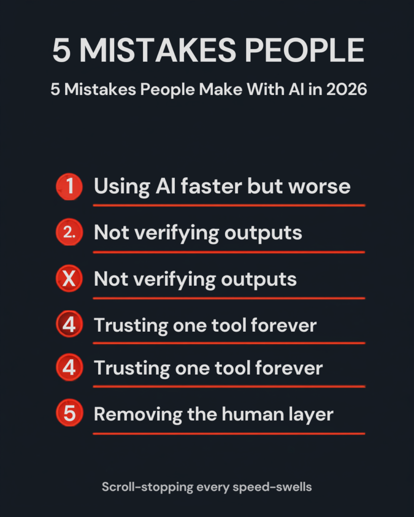 5 mistakes people make with AI in 2026