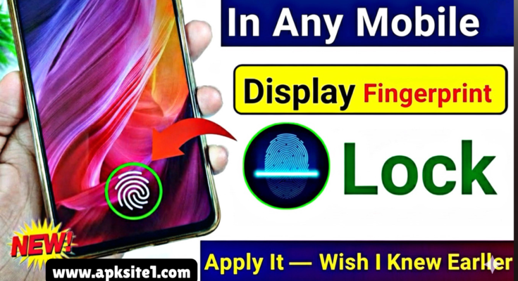 In-Display Fingerprint Animation App glowing unlock effect on Android lock screen