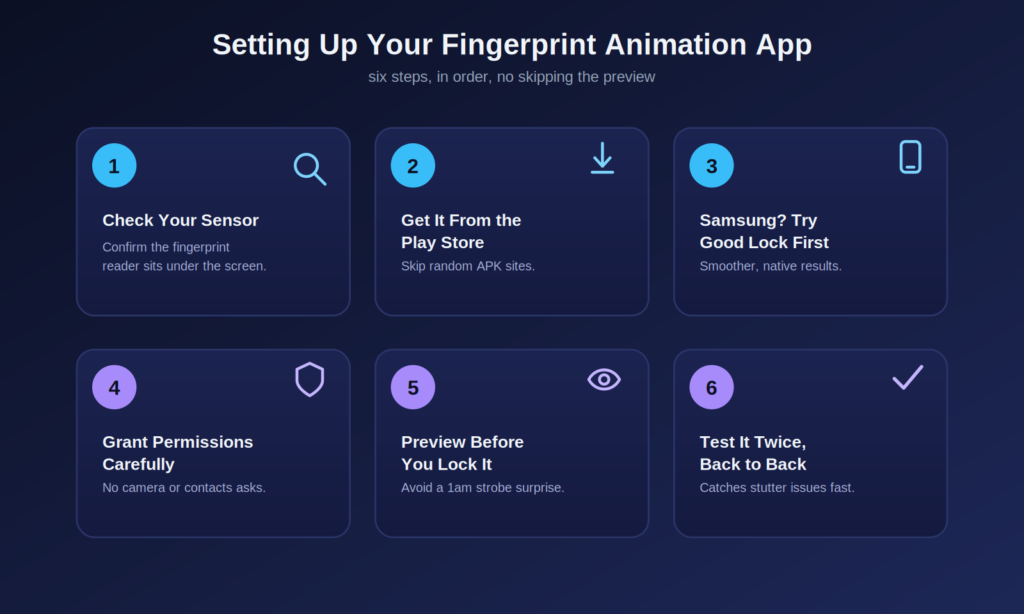 How to set up an In-Display Fingerprint Animation App in six steps
