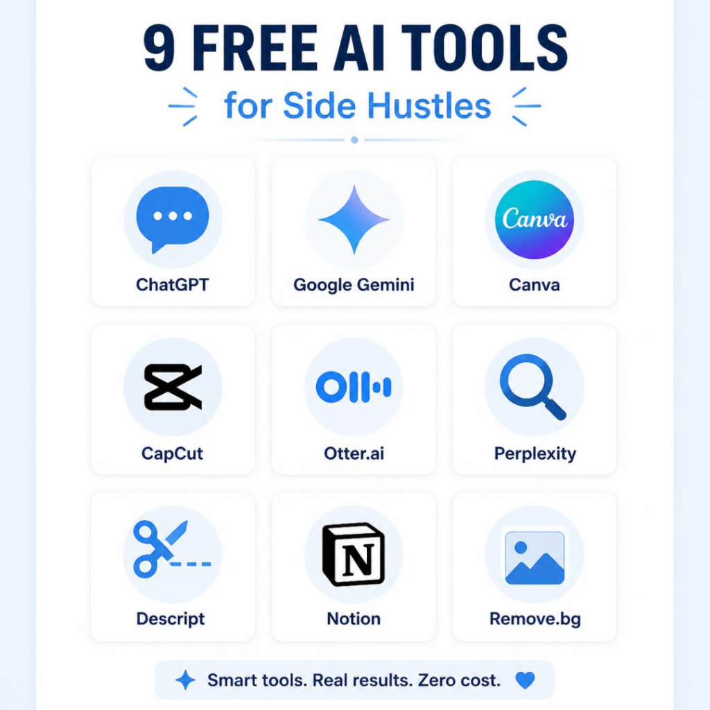free ai tools for side hustles