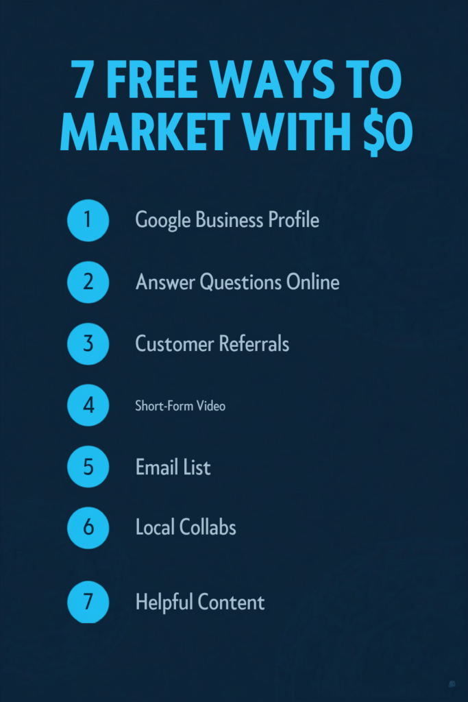 market a small business with no budget