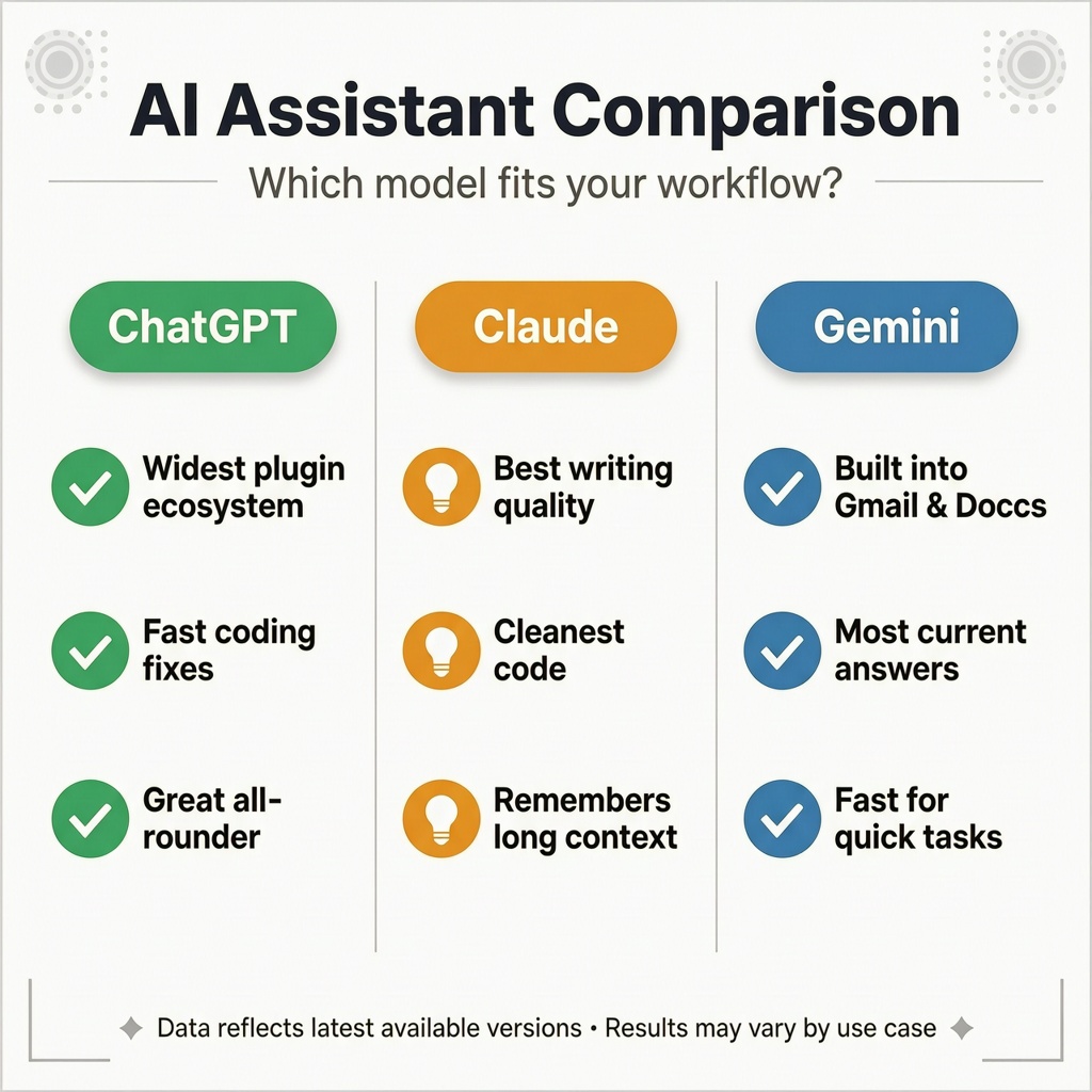 ChatGPT vs Claude vs Gemini
